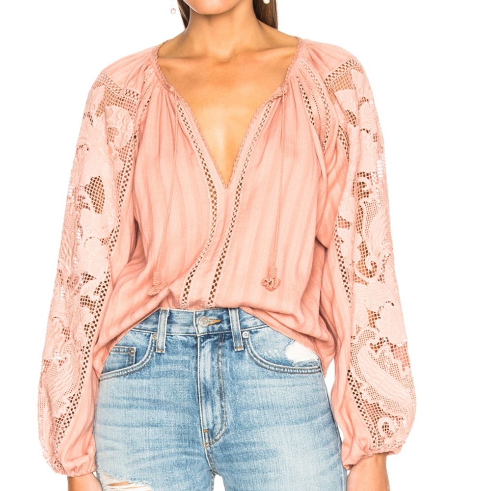 Ulla Johnson Miska Top in Rose
